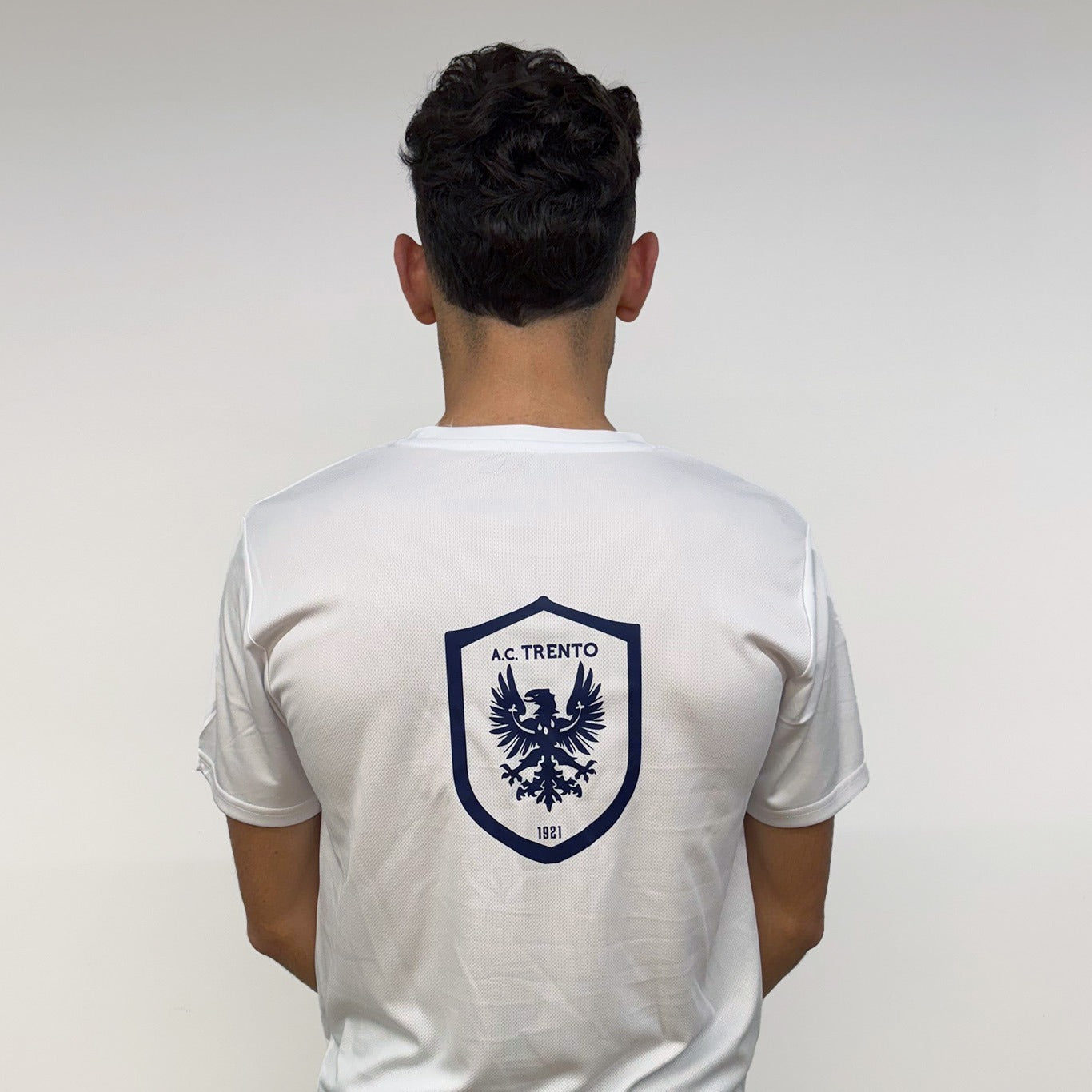 T-shirt Bianca con loghi Blu