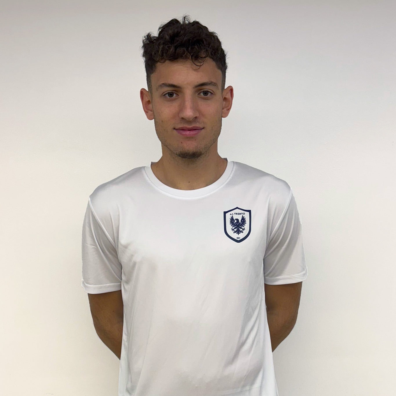 T-shirt Bianca con loghi Blu